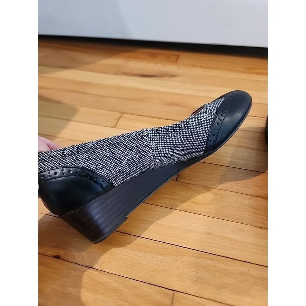 GH Bass-Dolores Black Upper Wool Blend Wedge Slip-On 8